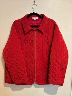 Pendleton Rusty Red Quilted Puffy Zip Jacket, Women’s 3XL, Active Preppy